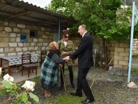 President Ilham Aliyev, his spouse visit Azerbaijan's Tartar, Barda and Aghdam districts