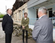 President Ilham Aliyev, his spouse visit Azerbaijan's Tartar, Barda and Aghdam districts