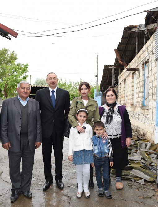 President Ilham Aliyev, his spouse visit Azerbaijan's Tartar, Barda and Aghdam districts