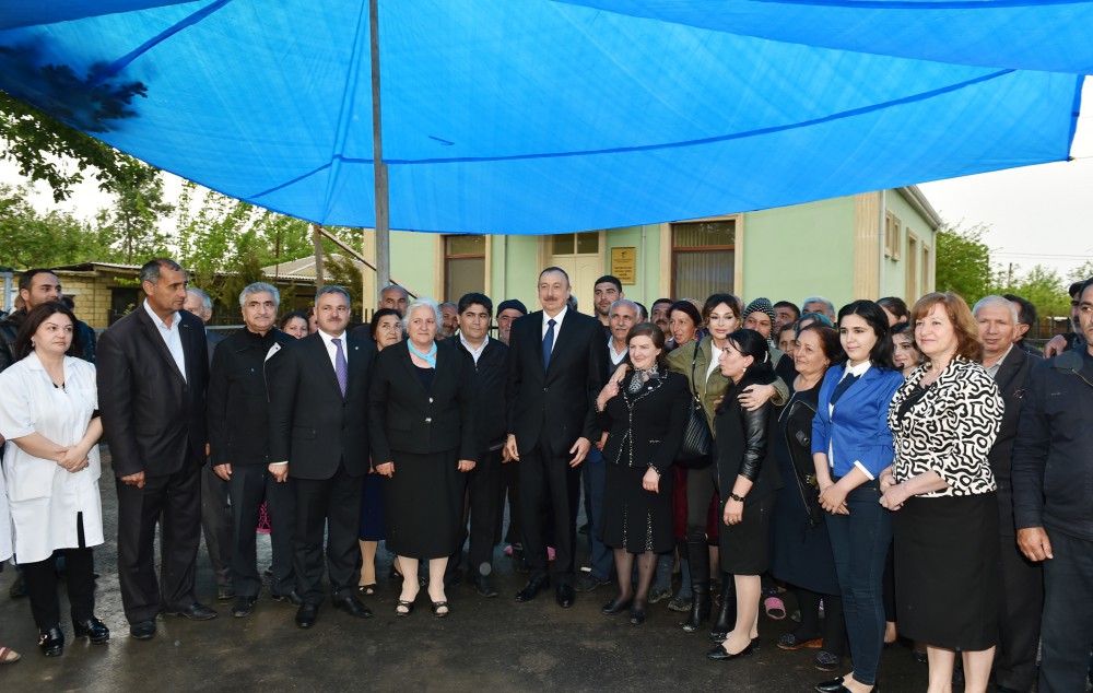 President Ilham Aliyev, his spouse visit Azerbaijan's Tartar, Barda and Aghdam districts