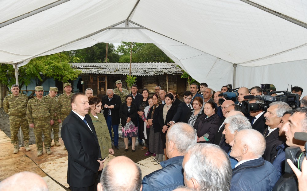 President Ilham Aliyev, his spouse visit Azerbaijan's Tartar, Barda and Aghdam districts