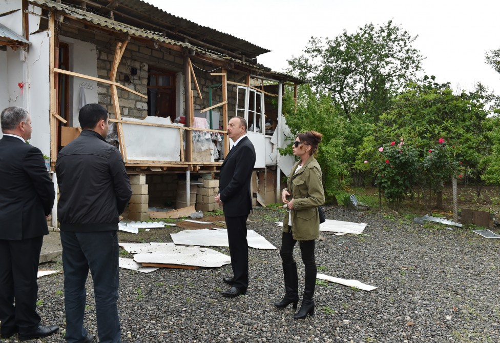 President Ilham Aliyev, his spouse visit Azerbaijan's Tartar, Barda and Aghdam districts