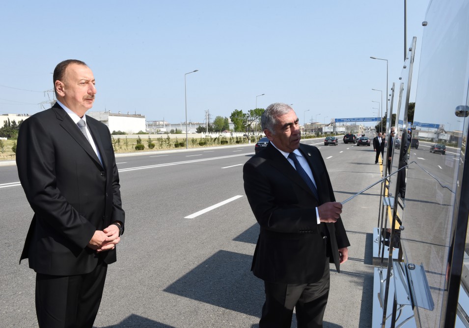 Azerbaijani president reviews newly reconstructed street in Baku’s Nizami district