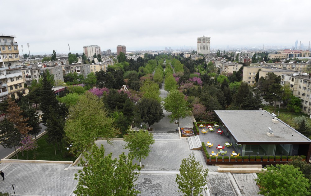 President Ilham Aliyev views conditions created in Heydar Garden