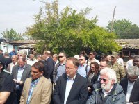 Diplomats visit Azerbaijan’s Aghdam, view houses shelled by Armenians