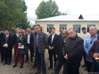 Diplomats visit Azerbaijan’s Aghdam, view houses shelled by Armenians
