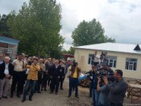 Diplomats visit Azerbaijan’s Aghdam, view houses shelled by Armenians