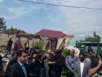 Diplomats visit Azerbaijan’s Aghdam, view houses shelled by Armenians