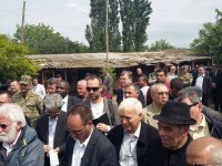 Diplomats visit Azerbaijan’s Aghdam, view houses shelled by Armenians