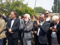 Diplomats visit Azerbaijan’s Aghdam, view houses shelled by Armenians