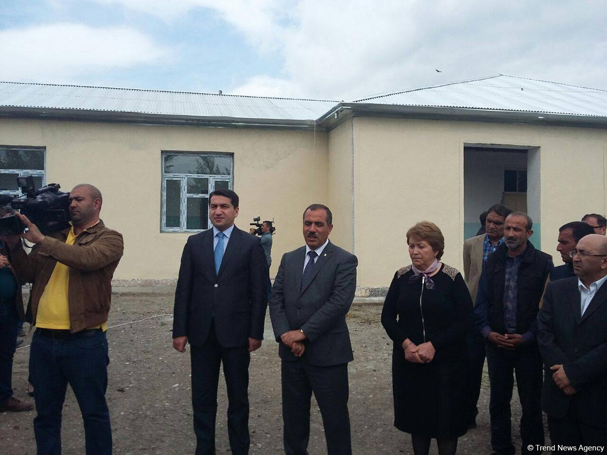 Diplomats visit Azerbaijan’s Aghdam, view houses shelled by Armenians