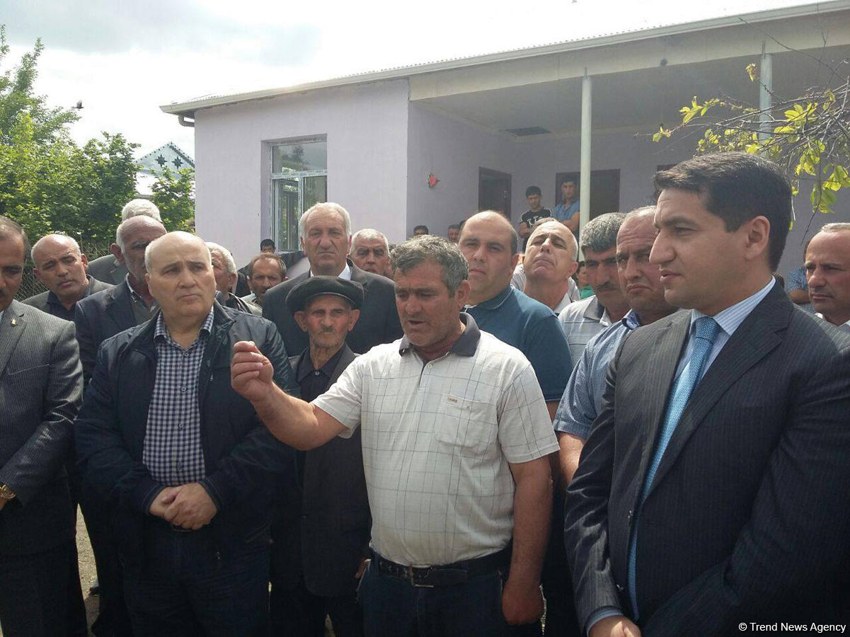Diplomats visit Azerbaijan’s Aghdam, view houses shelled by Armenians