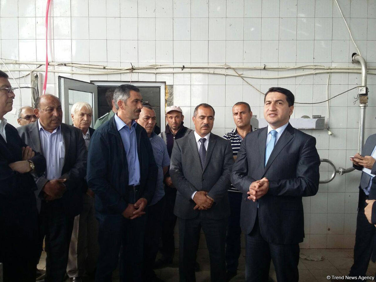 Diplomats visit Azerbaijan’s Aghdam, view houses shelled by Armenians