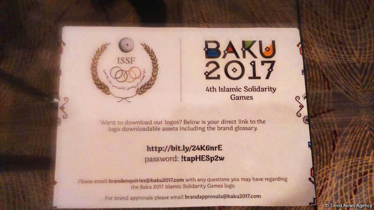 Logo, brand of 4th Islamic Solidarity Games presented in Baku (PHOTO)