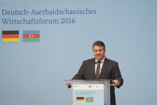 President Ilham Aliyev at Azerbaijan-Germany business forum in Berlin