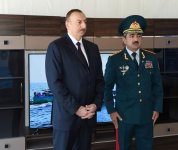 Azerbaijani president reviews new border guard ship of State Border Service (PHOTO)
