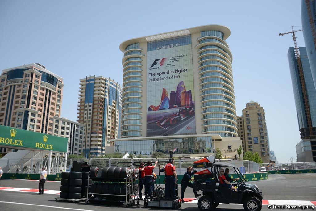 F1 technical staff in Baku conducting pre-racing tests (PHOTO)