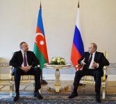 Ilham Aliyev meets Vladimir Putin in St. Petersburg (PHOTO)