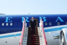 President Aliyev arrives in Russia for working visit