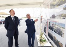 President Aliyev attends opening of Mashtaga-Bilgah highway, streets in Nardaran (PHOTO)