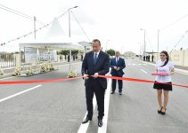 President Aliyev attends opening of Mashtaga-Bilgah highway, streets in Nardaran (PHOTO)