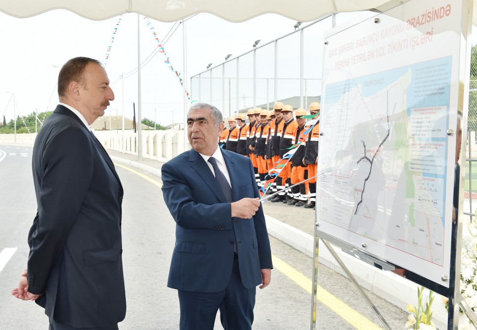 President Aliyev attends opening of Mashtaga-Bilgah highway, streets in Nardaran (PHOTO)