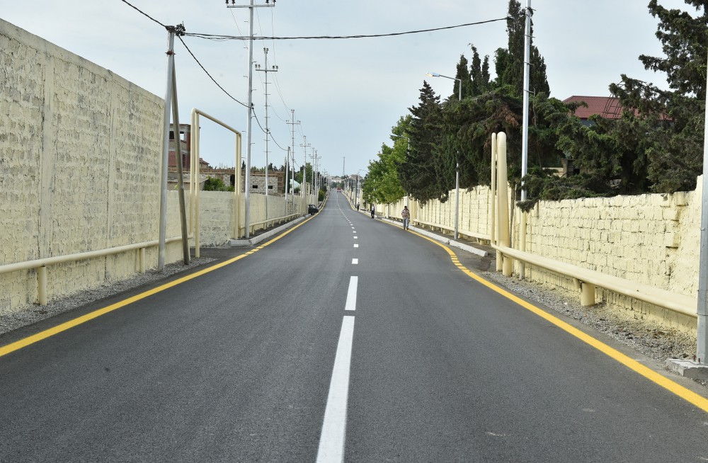 President Aliyev attends opening of Mashtaga-Bilgah highway, streets in Nardaran (PHOTO)