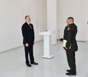 President Aliyev views residential building for servicemen