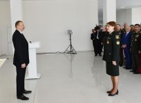 President Aliyev views residential building for servicemen