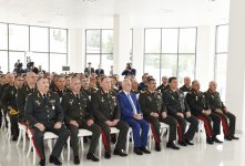 President Aliyev views residential building for servicemen