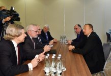 President Aliyev meets with OSCE MG co-chairs in Warsaw