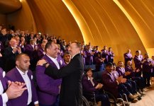Azerbaijani president attends see-off ceremony for athletes competing at Rio Olympics (PHOTO)