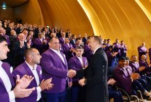 Azerbaijani president attends see-off ceremony for athletes competing at Rio Olympics (PHOTO)
