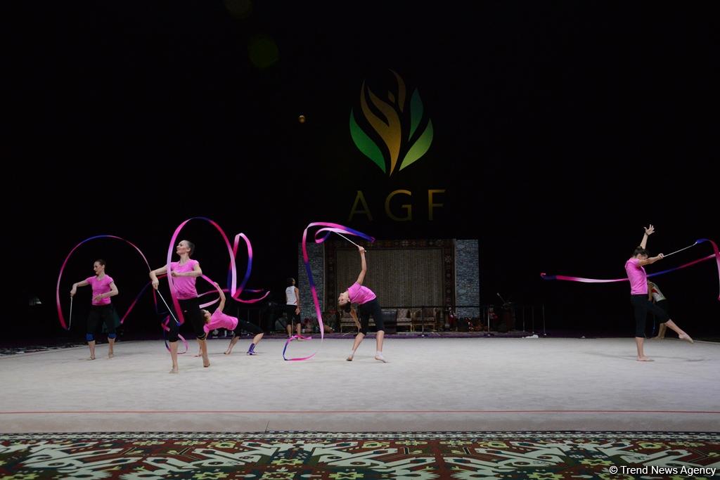 Podium trainings start for major FIG rhythmic gymnastics event in Baku