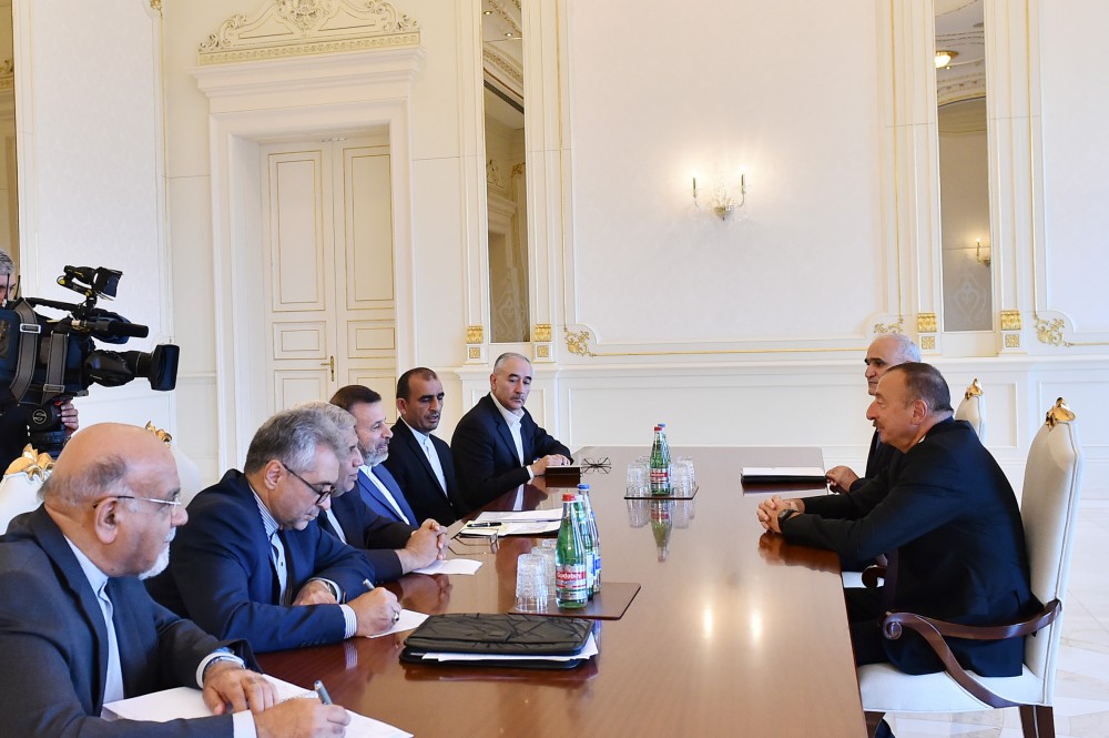 President Aliyev receive delegation led by Iranian Minister of Information and Communications Technology