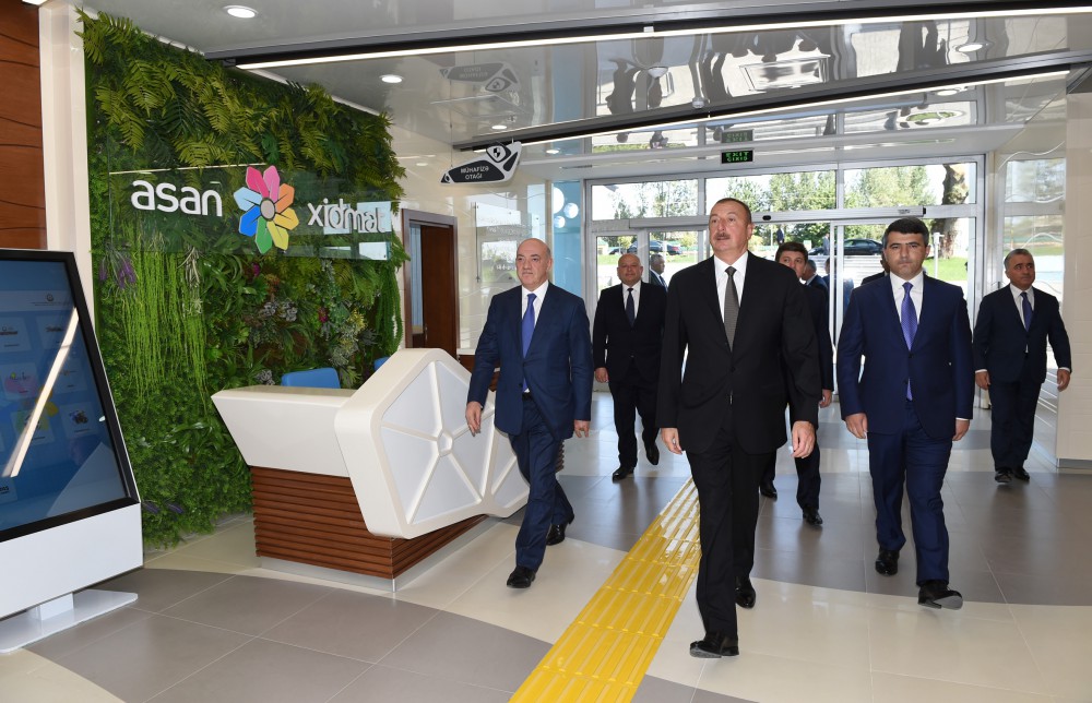 President Aliyev attends opening of Gabala regional “ASAN xidmet” center (PHOTO)