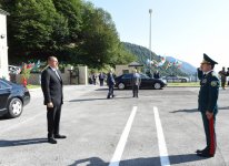 President Aliyev views Laza outpost of Shaki Border Unit (PHOTO)