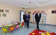 President Aliyev attends opening of orphanage-kindergarten in Ismayilli