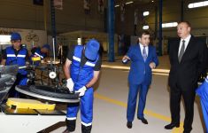 President Aliyev attends opening of bicycle factory in Ismayilli