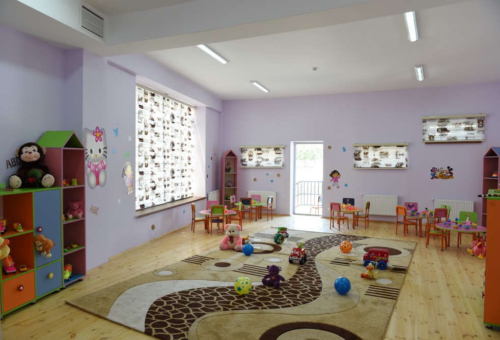 President Aliyev attends opening of kindergarten constructed in Azerbaijan’s Gabala on Heydar Aliyev Foundation’s initiative (PHOTO)