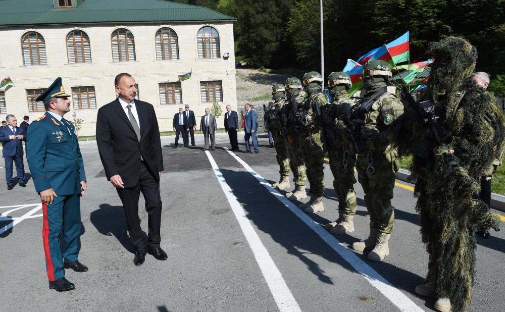 President Aliyev views Laza outpost of Shaki Border Unit (PHOTO)