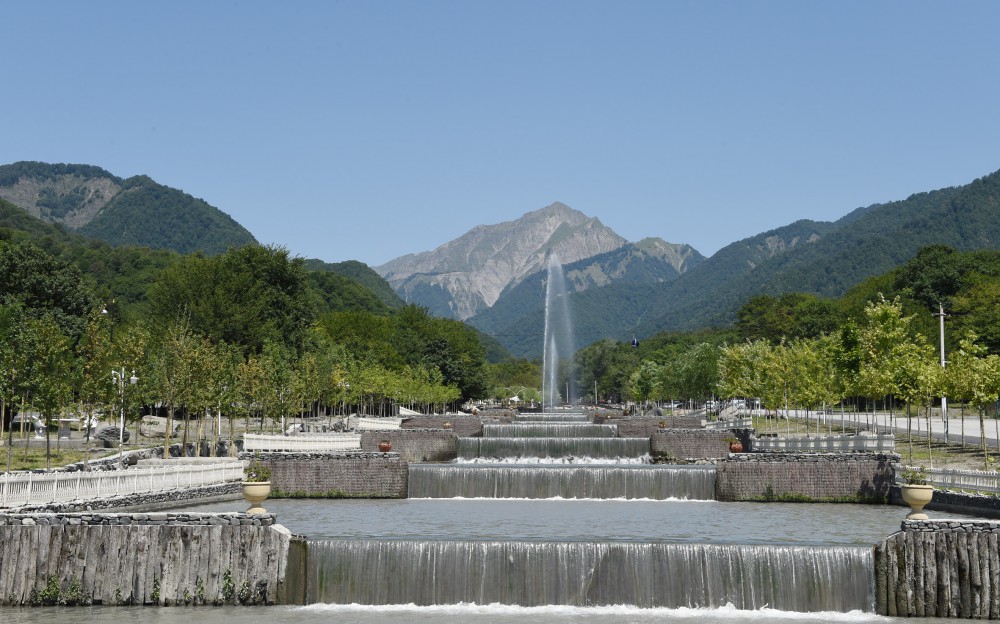 President Aliyev attends opening of “Gabala” Park and Boulevard Complex after reconstruction (PHOTO)
