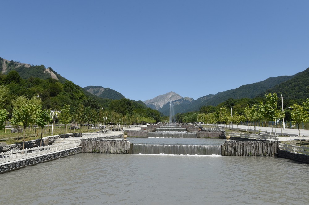 President Aliyev attends opening of “Gabala” Park and Boulevard Complex after reconstruction (PHOTO)