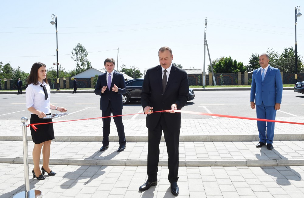 President Aliyev opens administrative building of YAP Gabala district branch (PHOTO)