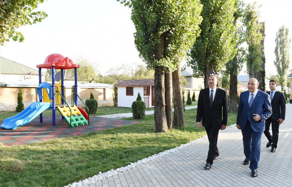 President Aliyev attends opening of orphanage-kindergarten in Ismayilli