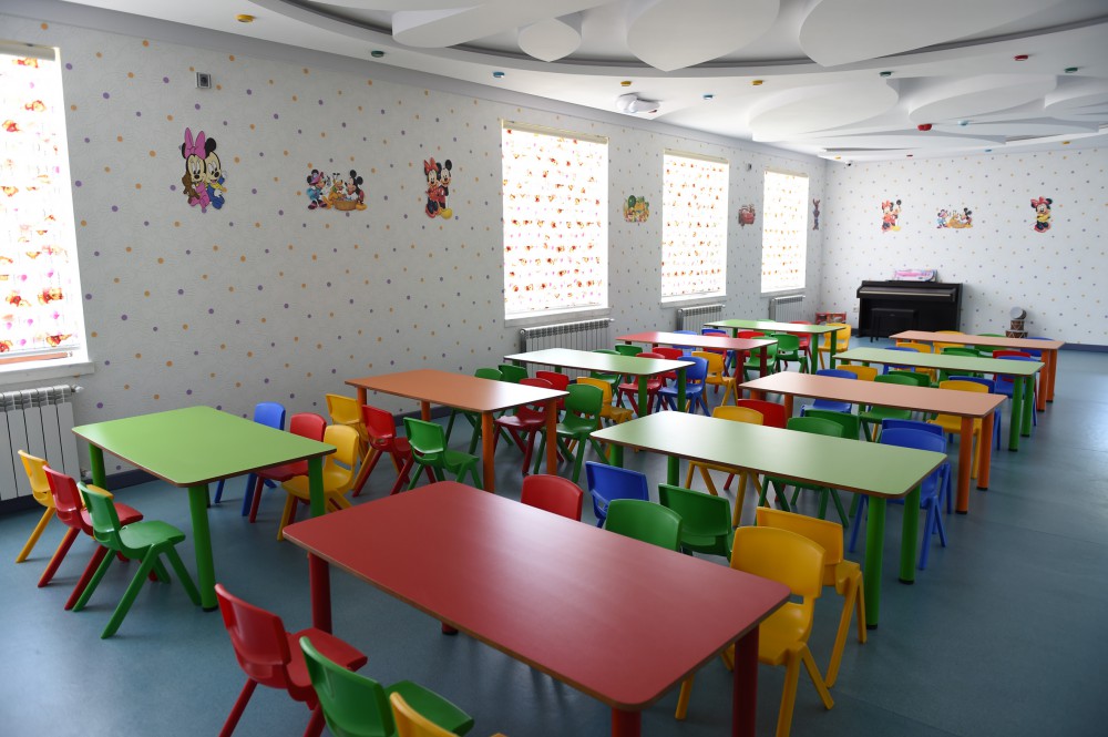 President Aliyev attends opening of orphanage-kindergarten in Ismayilli