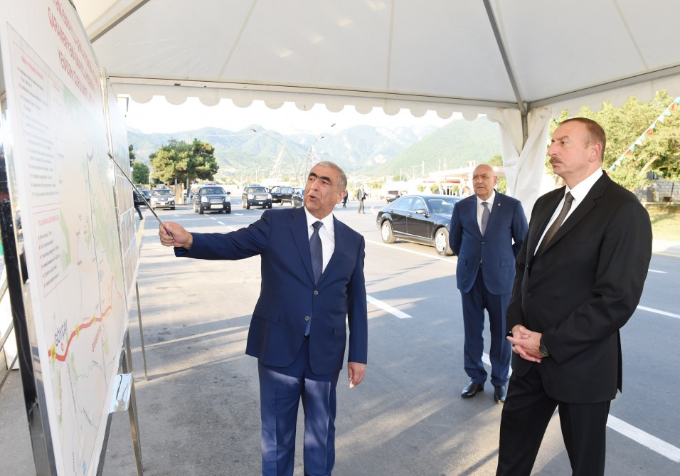 President Aliyev attends opening of newly reconstructed Qaramaryam-Ismayilli highway