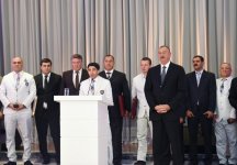 Ilham Aliyev, his spouse meet Azerbaijani Olympians