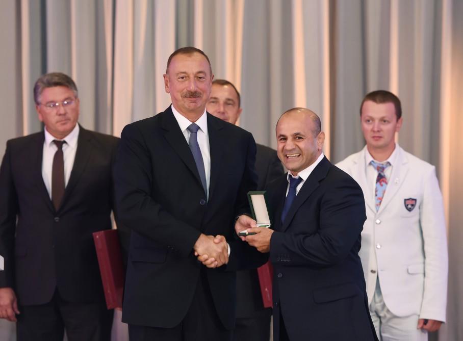 Ilham Aliyev, his spouse meet Azerbaijani Olympians