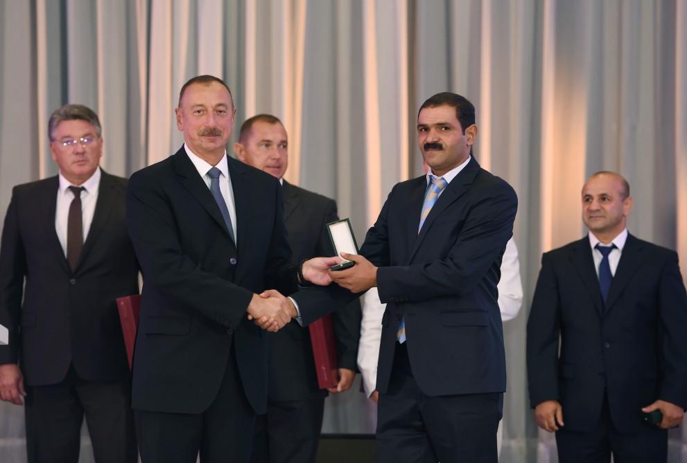 Ilham Aliyev, his spouse meet Azerbaijani Olympians